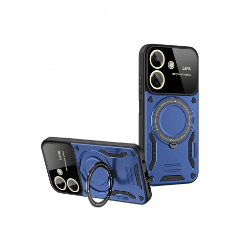 Durukar®   Redmi 13C Kılıf Joy Lens Standlı Kapak - Lacivert