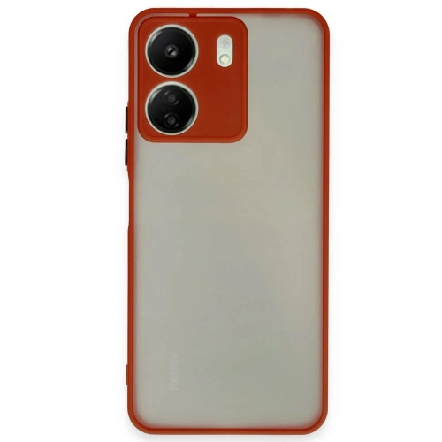 Durukar®   Redmi 13C Kılıf Montreal Silikon Kapak - Kırmızı