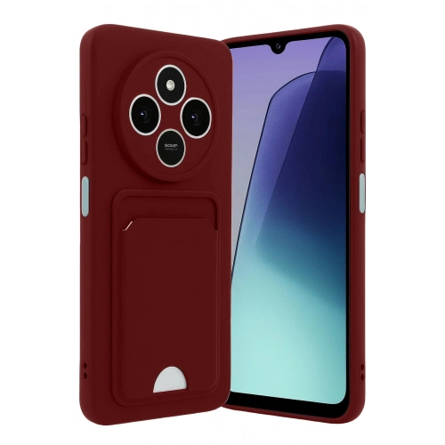 Durukar®   Redmi 14C Kelvin Kartvizitli Silikon - Bordo