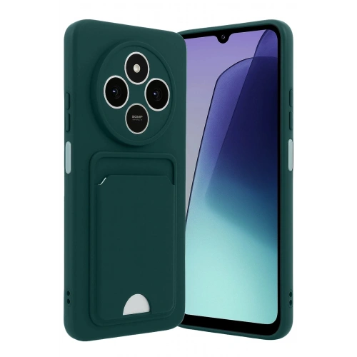 Durukar®   Redmi 14C Kelvin Kartvizitli Silikon - Koyu Yeşil