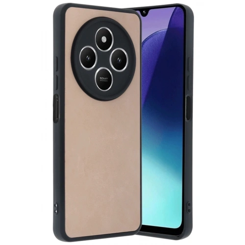 Durukar®   Redmi 14C Kılıf Aras Deri Kapak - Pudra