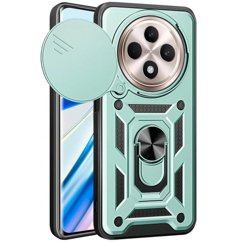 Durukar®   Redmi 14C Kılıf Pars Lens Yüzüklü Silikon - Yeşil
