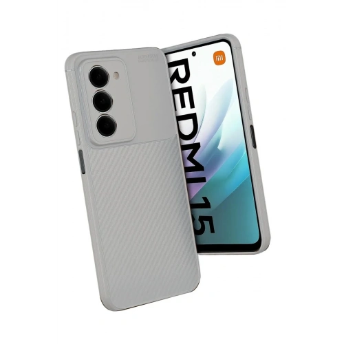 Durukar®   Redmi 15 4G Auto Focus Karbon Kapak - Gri