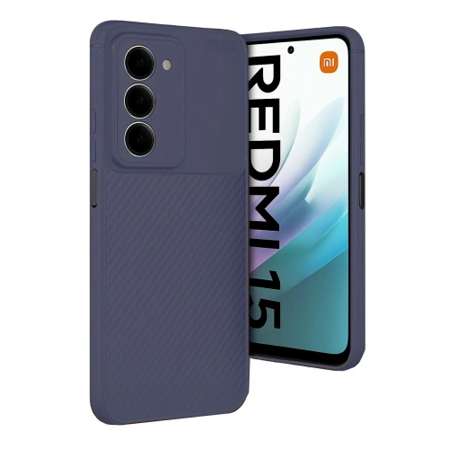 Durukar®   Redmi 15 4G Auto Focus Karbon Kapak - Lacivert