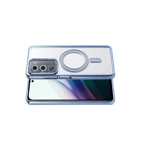Durukar®   Redmi 15 4G Joke Simli Magneticsafe Kılıf - Mavi