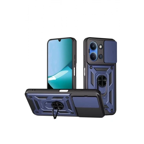 Durukar®   Redmi 15C 4G Pars Lens Yüzüklü Silikon - Lacivert