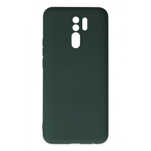 Durukar®   Redmi 9 Kılıf Nano içi Kadife Silikon - Koyu Yeşil