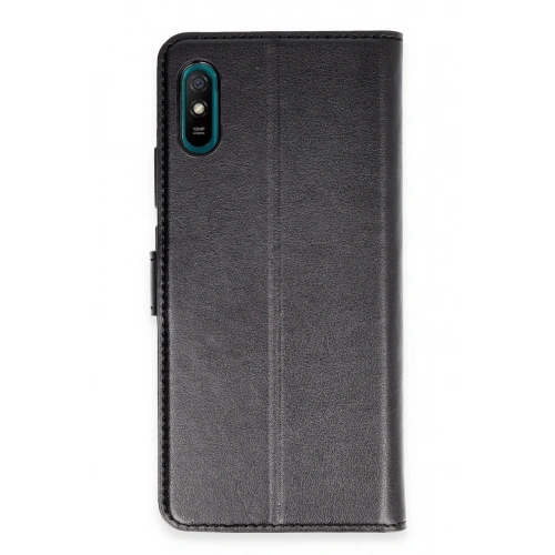 Durukar®   Redmi 9A Kılıf Trend S Plus Kapaklı Kılıf - Siyah