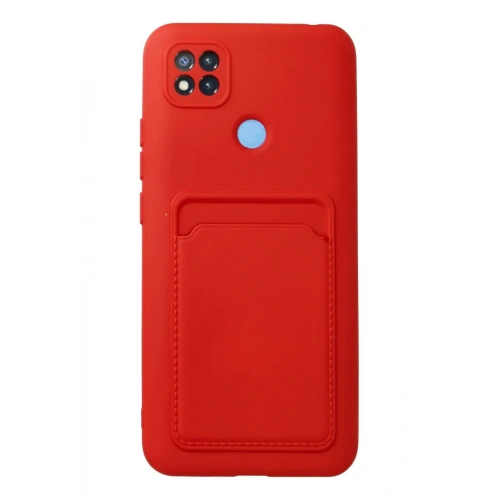 Durukar®   Redmi 9C Kılıf Kelvin Kartvizitli Silikon - Kırmızı
