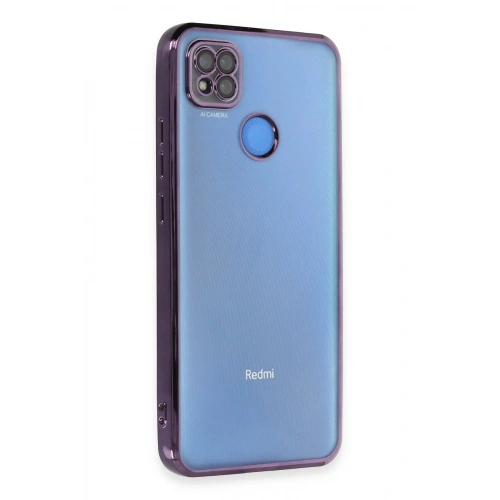 Durukar®   Redmi 9C Kılıf  Lensli Silikon - Mor