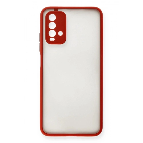 Durukar®   Redmi 9T Kılıf Montreal Silikon Kapak - Kırmızı