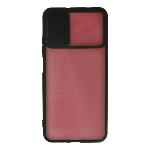 Durukar®   Redmi 9T Kılıf Palm Buzlu Kamera Sürgülü Silikon - Siyah