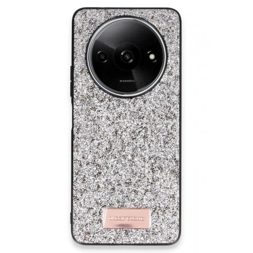 Durukar®   Redmi A3 4G Bright Simli Kapak - Gümüş