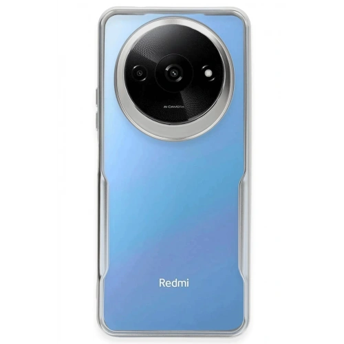 Durukar®   Redmi A3 4G Kılıf Boyi Silikon Kapak - Gümüş