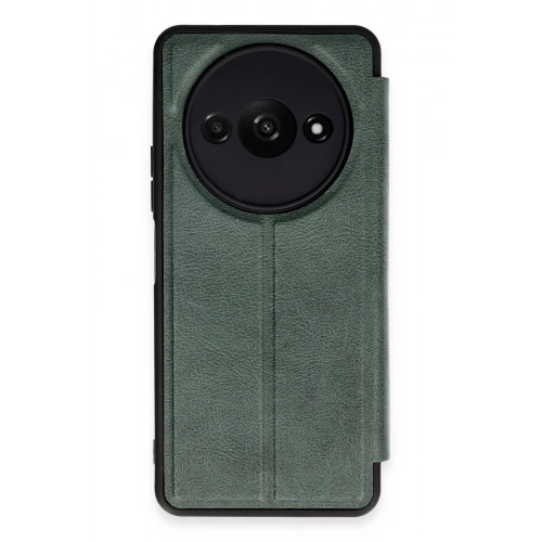 Durukar®   Redmi A3 4G Kılıf Flip Cover - Koyu Yeşil