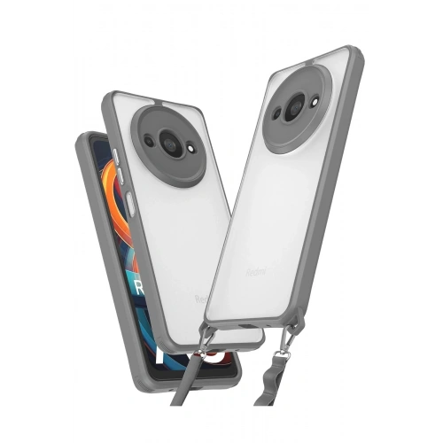 Durukar®   Redmi A3 4G Kılıf Penta Silikon Kılıf - Titan Gri