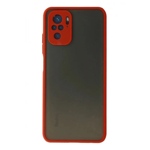 Durukar®   Redmi Note 10 Kılıf Montreal Silikon Kapak - Kırmızı