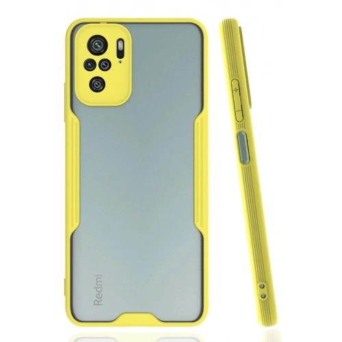 Durukar®   Redmi Note 10 Kılıf Platin Silikon - Sarı