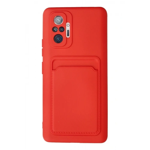 Durukar®   Redmi Note 10 Pro Kılıf Kelvin Kartvizitli Silikon - Kırmızı