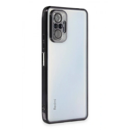 Durukar®   Redmi Note 10 Pro Kılıf  Lensli Silikon - Siyah
