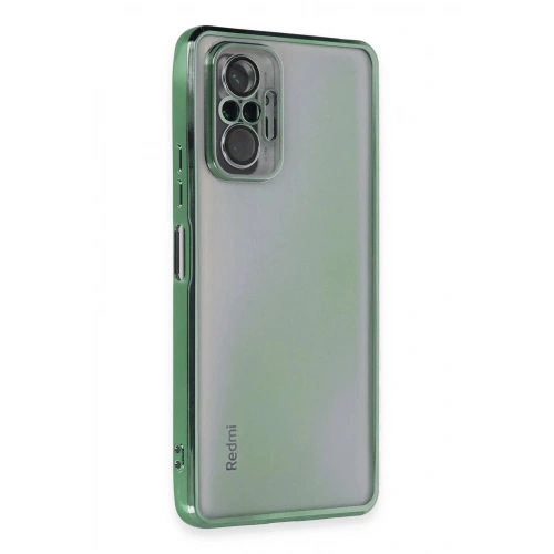Durukar®   Redmi Note 10 Pro Kılıf  Lensli Silikon - Yeşil