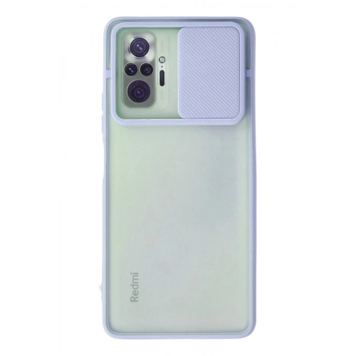 Durukar®   Redmi Note 10 Pro Kılıf Palm Buzlu Kamera Sürgülü Silikon - Lila