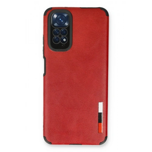 Durukar®   Redmi Note 11 Kılıf Loop Deri Silikon - Kırmızı