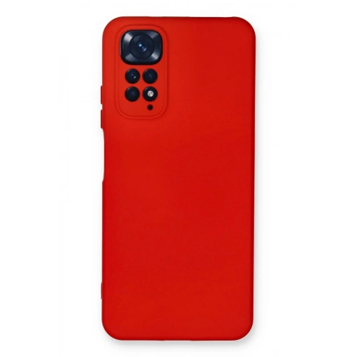 Durukar®   Redmi Note 11 Kılıf Nano içi Kadife Silikon - Kırmızı