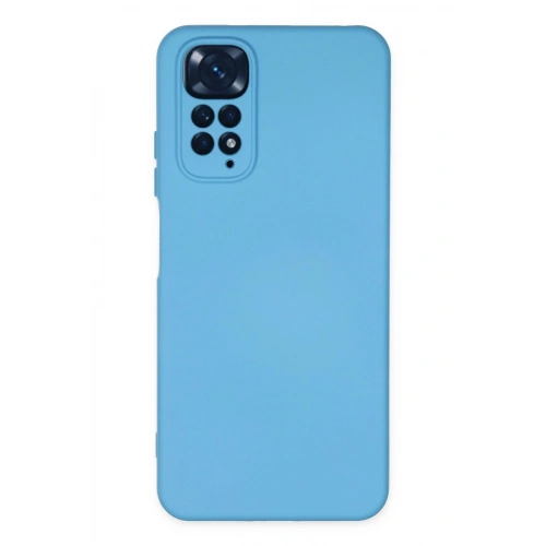 Durukar®   Redmi Note 11 Kılıf Nano içi Kadife Silikon - Mavi