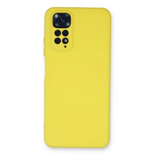 Durukar®   Redmi Note 11 Kılıf Nano içi Kadife Silikon - Sarı