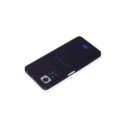 Durukar®   Redmi Note 11 Pro Kılıf Kelvin Kartvizitli Silikon - Derin Mor