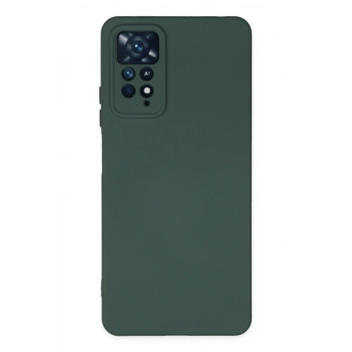 Durukar®   Redmi Note 11 Pro Kılıf Nano içi Kadife Silikon - Koyu Yeşil