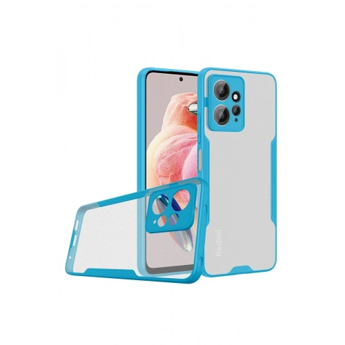 Durukar®   Redmi Note 12 4G Kılıf Platin Silikon - Mavi