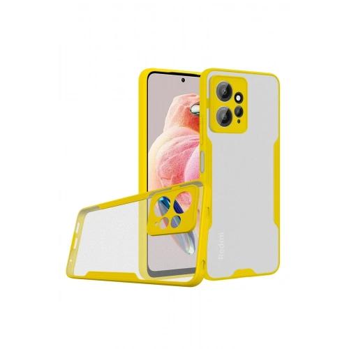 Durukar®   Redmi Note 12 4G Kılıf Platin Silikon - Sarı