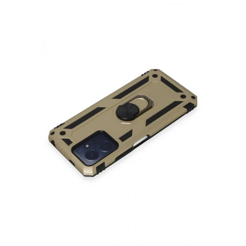 Durukar®   Redmi Note 12 4G Kılıf Sofya Yüzüklü Silikon Kapak - Gold