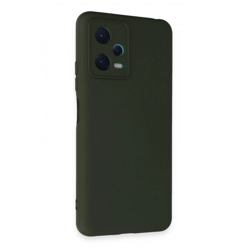 Durukar®   Redmi Note 12 5G Kılıf Nano içi Kadife Silikon - Koyu Yeşil