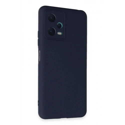 Durukar®   Redmi Note 12 5G Kılıf Nano içi Kadife Silikon - Lacivert