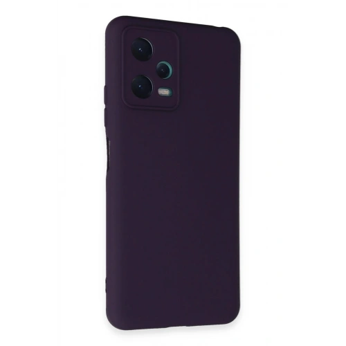 Durukar®   Redmi Note 12 5G Kılıf Nano içi Kadife Silikon - Mor