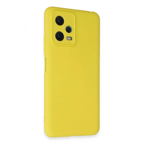 Durukar®   Redmi Note 12 5G Kılıf Nano içi Kadife Silikon - Sarı