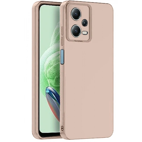 Durukar®   Redmi Note 12 Pro 5G Kılıf Nano içi Kadife Silikon - Pudra