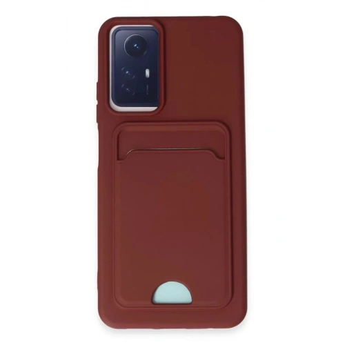 Durukar®   Redmi Note 12S Kılıf Kelvin Kartvizitli Silikon - Bordo