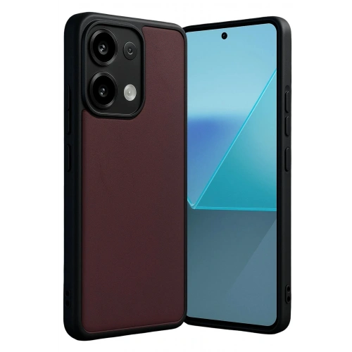 Durukar®   Redmi Note 13 4G Kılıf Aras Deri Kapak - Bordo