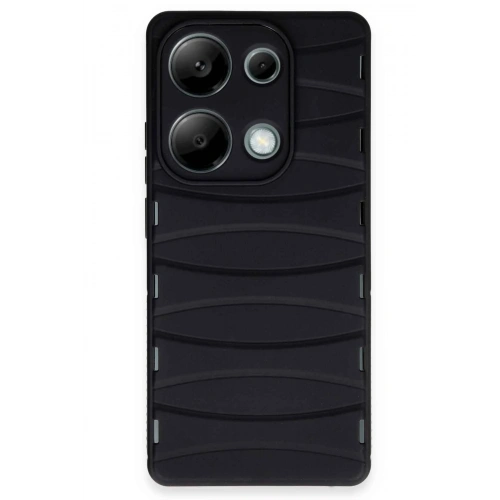 Durukar®   Redmi Note 13 Pro 4G Kılıf Bibercas Silikon Kapak - Siyah