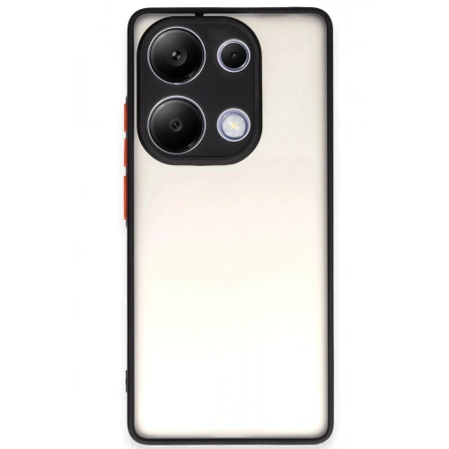 Durukar®   Redmi Note 13 Pro 4G Kılıf Montreal Silikon Kapak - Siyah
