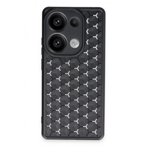 Durukar®   Redmi Note 13 Pro 4G Kılıf Petek Silikon Kapak - Siyah
