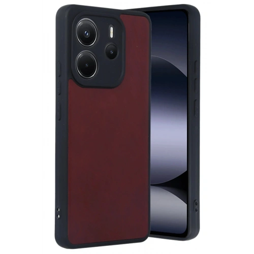 Durukar®   Redmi Note 14 4G Kılıf Aras Deri Kapak - Bordo