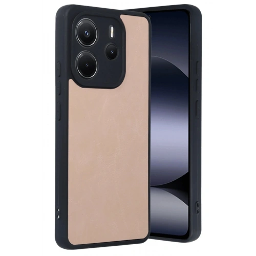 Durukar®   Redmi Note 14 4G Kılıf Aras Deri Kapak - Pudra