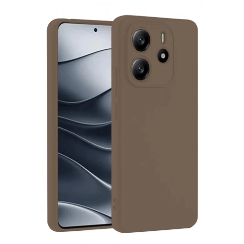 Durukar®   Redmi Note 14 4G Kılıf First Silikon - Kahverengi