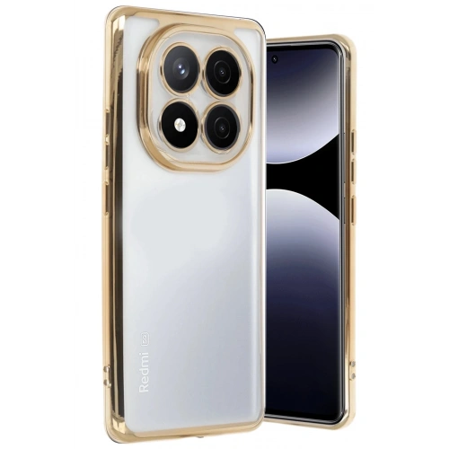 Durukar®   Redmi Note 14 Pro 4G Kılıf  Lensli Silikon - Gold
