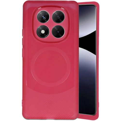Durukar®   Redmi Note 14 Pro 4G Kılıf Maya Karbon Kapak - Bordo